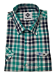 Teal Green Handloom Cotton Checkered Shirt for Men | L