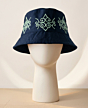 Hand Embroidered Bucket Hat with traditional motif