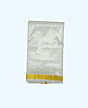 Artsilk Dhothi with Golden Zari | Cream | 30 Kulikai Border Size | AS 254
