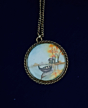 Hand Painted Pendant - Boat Line
