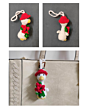 Handmade Crochet Duck Bag Charm with Free Rose Keychain 