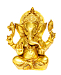 BRASS GANESH SITTING 8 INCH