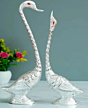 Handcrafted Metal Swan Pair