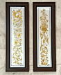 SET OF 2- GOLD THEME MIRROR KALAMKARI PAINTING- TRADITIONAL ART
