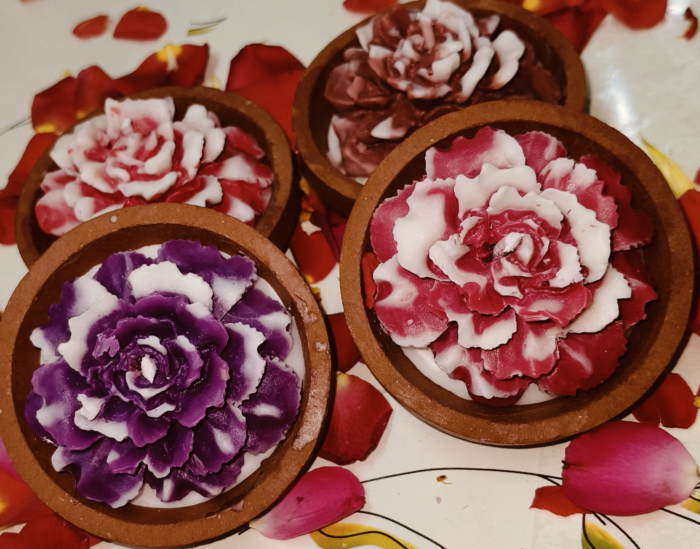 Organic Rose Scented Soya Wax Candles | Set of 6