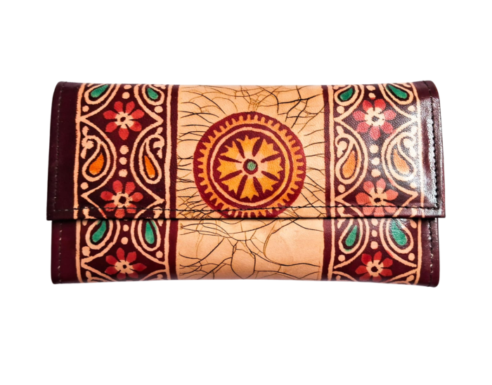 Genuine Leather Batik Purse