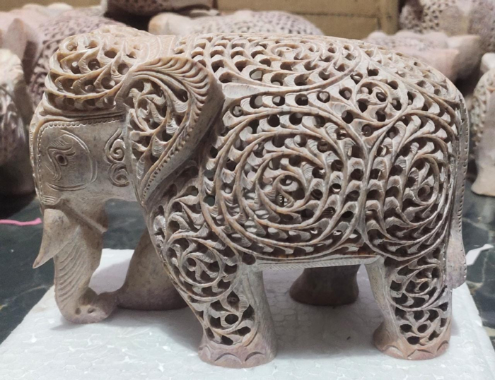 Indian Handicraft Full Cut Elephant Sculpture (5 Inch)