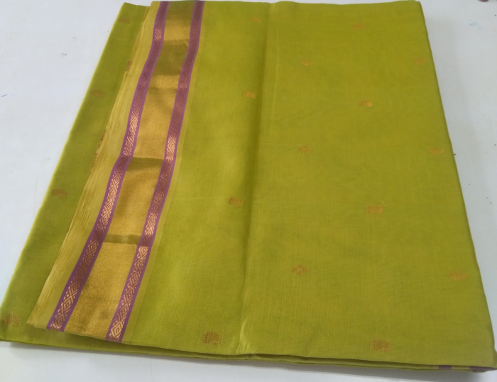 Jayankondam Cotton Saree | Green Color