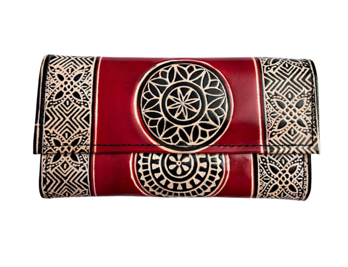 Genuine  Leather Purse | Maroon