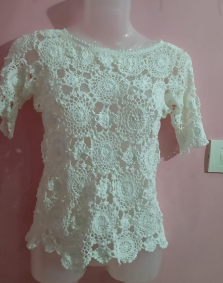 Crochet Baby Top | White