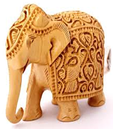 WOODEN ELEPHANT CARVE