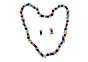 Handmade Fishscale Long Necklace Set with Earrings | Multicolour