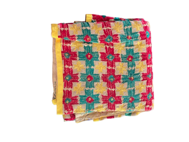 Cotton Base Phulkari