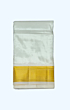 Art Silk Dhothi with Golden Zari Diamond Tower Border | Cream | AS 489