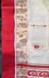 Bengal Red-Gold Floral Buta Striped Mulberry Silk Saree