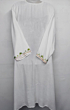 Women Embroidered Pure Cotton  white Straight long  Kurti