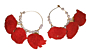 Handmade Jute Earrings Red
