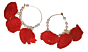 Handmade Jute Earrings Red