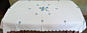 Hand Embroidered Floral Design Table Cloth | 40×60 inches | White