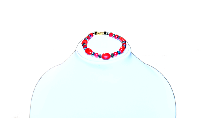 Handmade Beaded Fancy Bracelets | Red & Blue