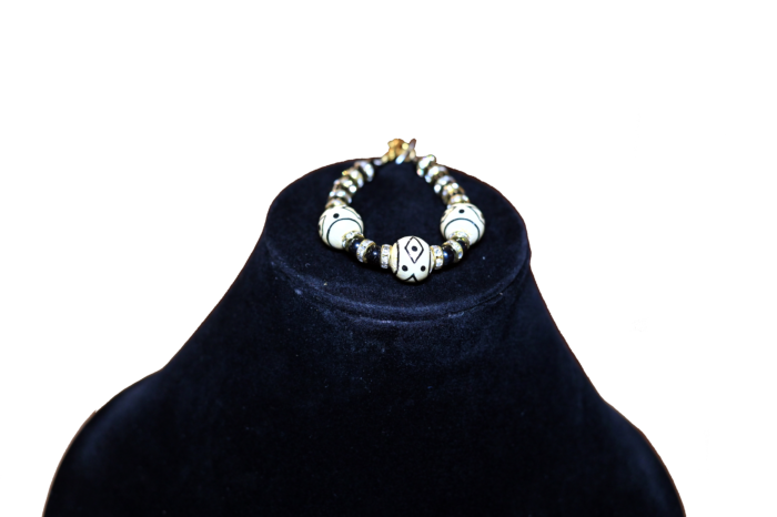 Handmade Beaded Fancy Bracelets | White & Black
