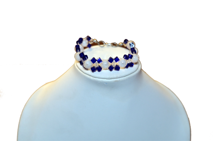WHITE BLUE BRACELET