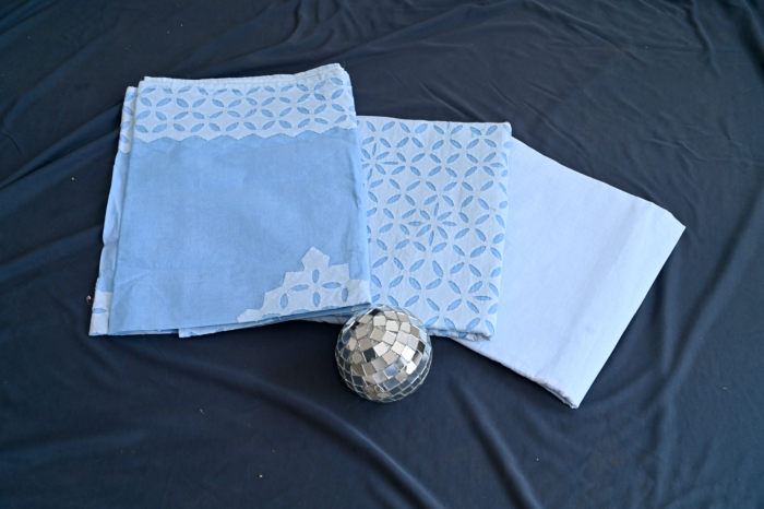 Applique Cotton Dress material suite set