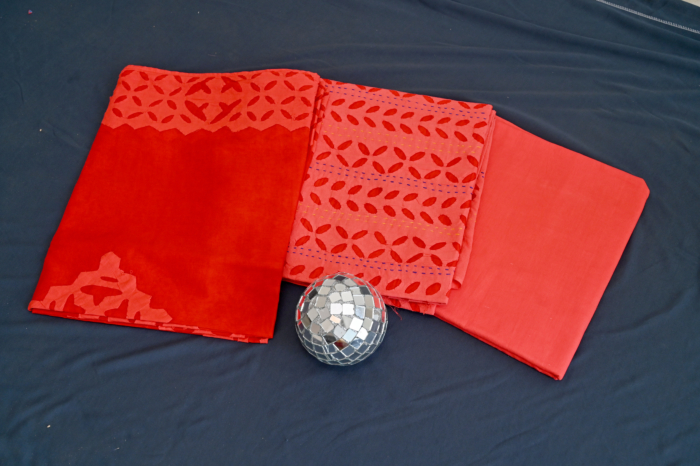 Applique Cotton Dress material suite set