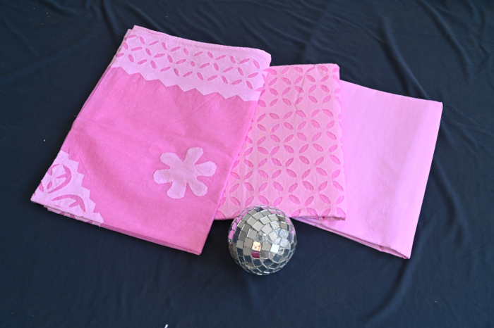 Applique Cotton Dress material suite set