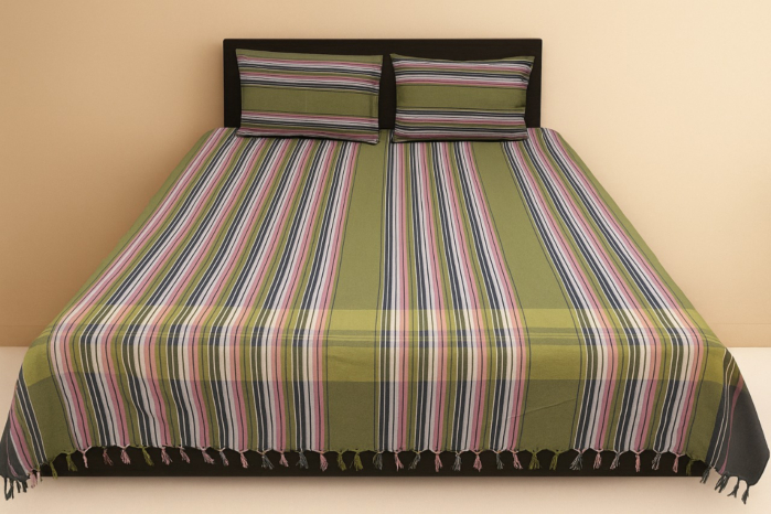 Dhaga Vishwas ka Handloom Double Bed Sheet 