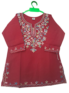 Baby embroidered pure cotton kurti