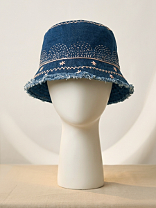 Hand Embroidered Bucket Hat - Jeans collection