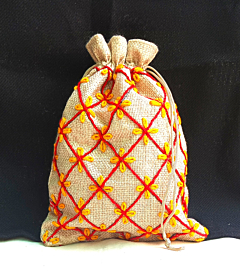 Handcrafted Jute Potli  | 30 x 22 cm