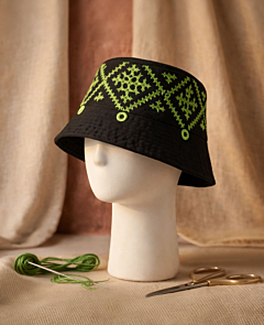 Hand Embroidered Bucket Hat - kutch threadwork