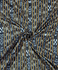 Black Nuapatna Handwoven Ikat Shirting Materials SFCSHI1056