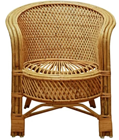 Cane Chair with arms - Craft Handcrafted Cane Chair with Soft Cushion 