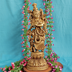 Brass Radha Idol for Home Temple & Decor BH11898 