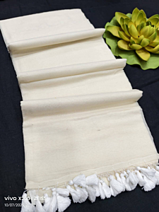 Plain Linen by Linen Saree with Matching Blouse - Premium Stylish Soft Linen Saree