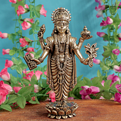 Lord Dhanvantari Brass Murti for Pooja, Ayurveda & Spiritual Decor BH12009