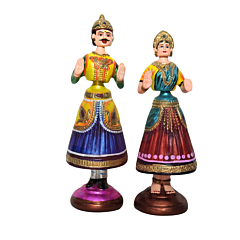 Raja Rani Thanjavur Dancing Doll | Paper Mache | 12 inches