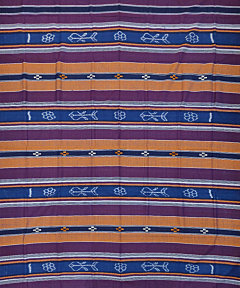 Multicolour Sambalpuri Handwoven Cotton Single Bed Sheet SMCBED1302