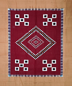 Maroon Sambalpuri Handwoven Cotton Single Bed Sheet SMCBED1310