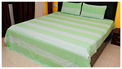 TULIP BEDSHEET-Single-sea green