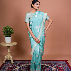 Pichhwai Handwoven Banarasi Saree