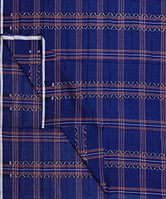 Blue Sambalpuri Handwoven Cotton Lungi SFCLUN1634