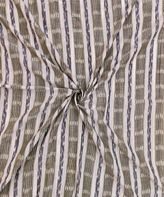 White Sambalpuri Handwoven Single Ikat Shirting Materials SFCSHI1647