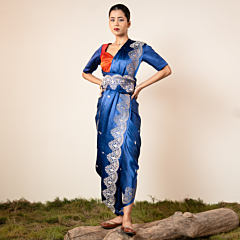 Arohi Blue Banarasi Silk Saree