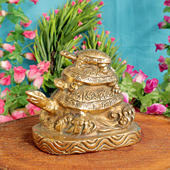 Brass Tortoise Figurine for Home Decor, Office Desk & Feng Shui BH11964