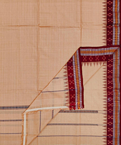 Sambalpuri Handwoven Cotton Gamcha | Beige