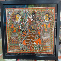 Handmade Madhubani Folk Art Painting 